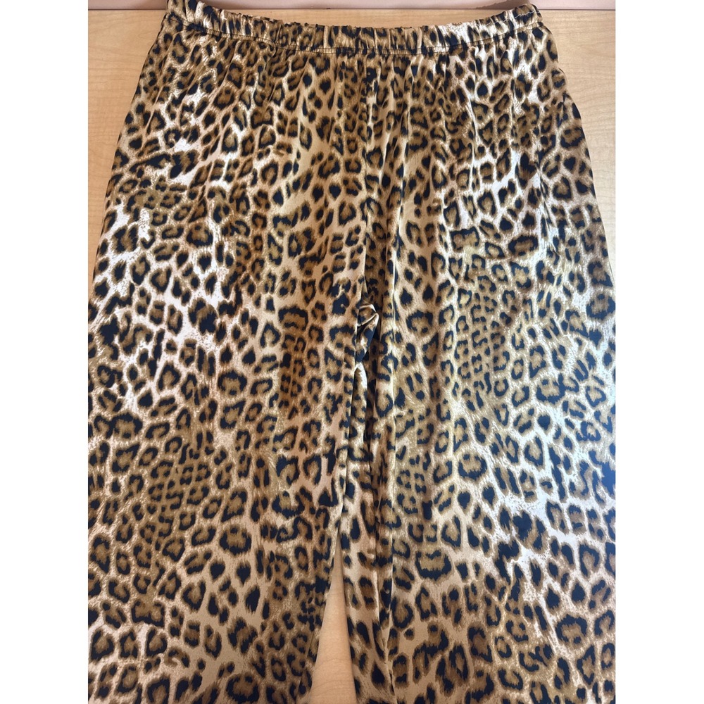 Easy Essentials Leopard‎ Print Lounge Pajama Pants Brown Black XL